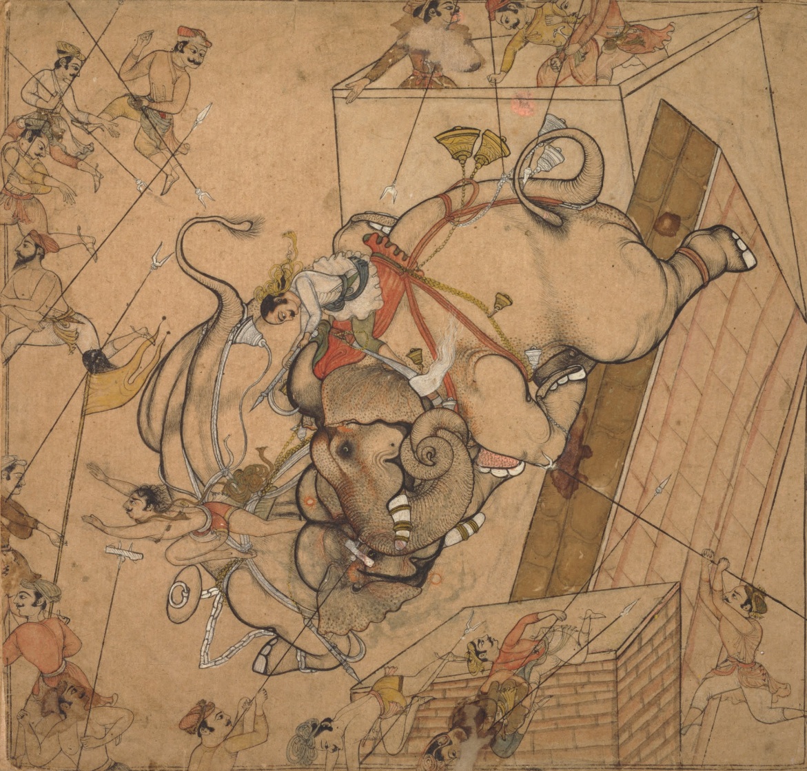 Philadelphia Museum of Art An Elephant Combat C. 1660Details Artist-maker unknown, India.jpeg